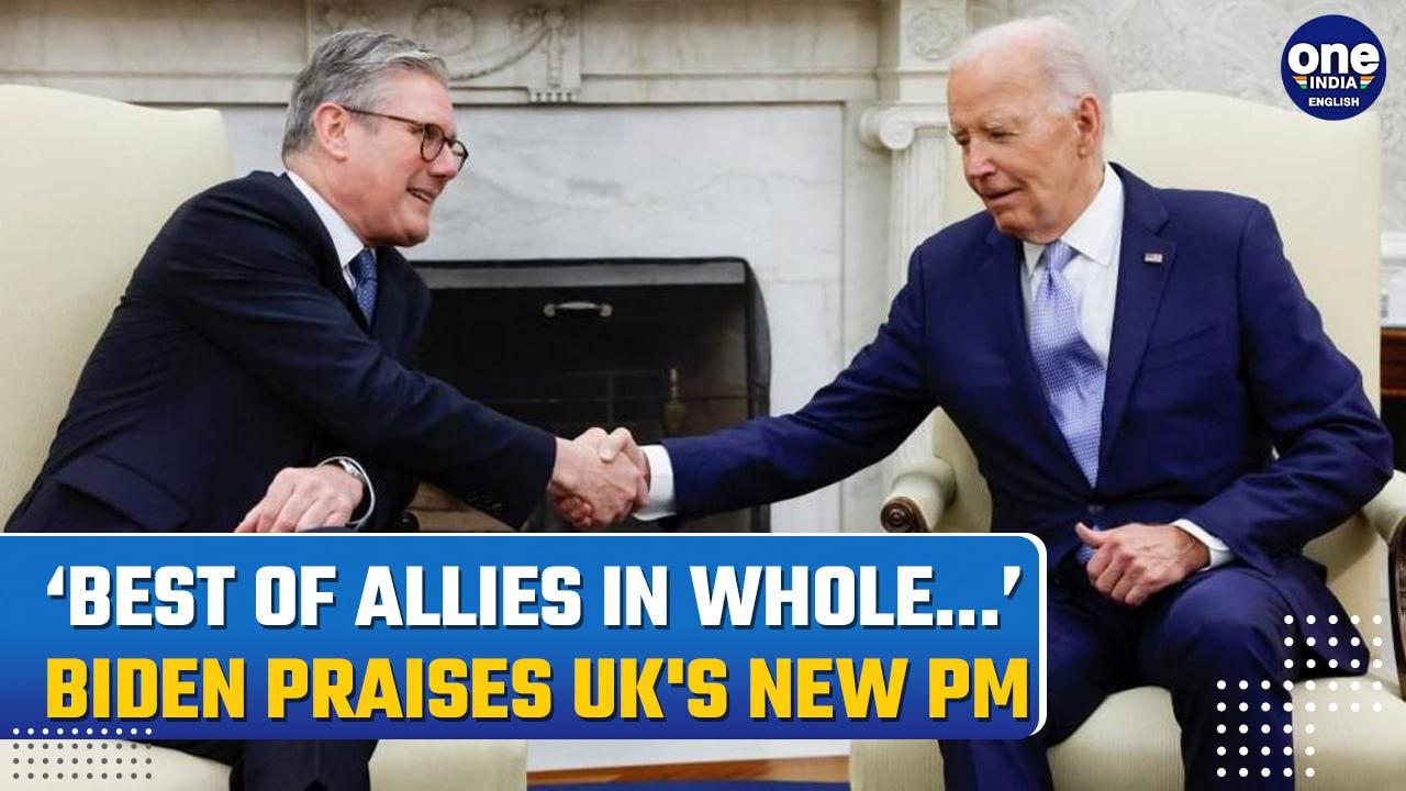 Biden Hails New UK PM Starmer as ‘World’s Best Ally’ in First Talks | Watch First Meeting