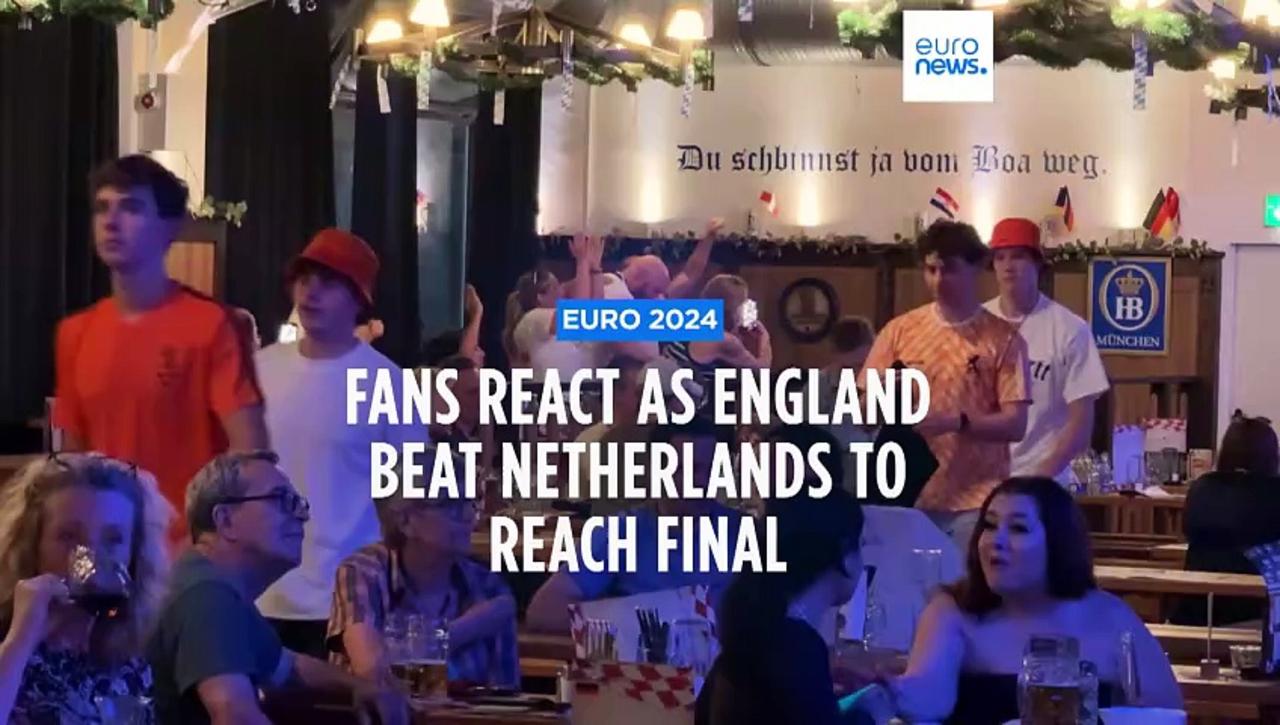 Fans celebrate as England beat Netherlands to reach Euro 2024 final