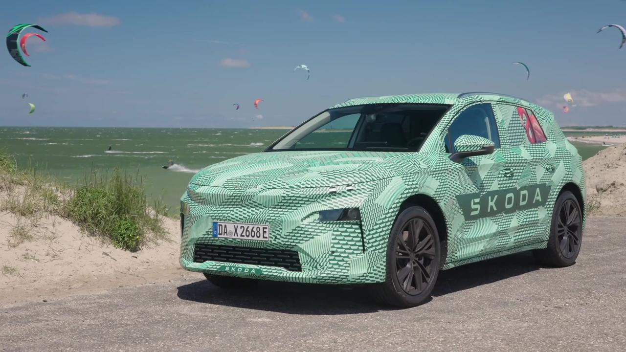 The all-electric Škoda Elroq Design Preview