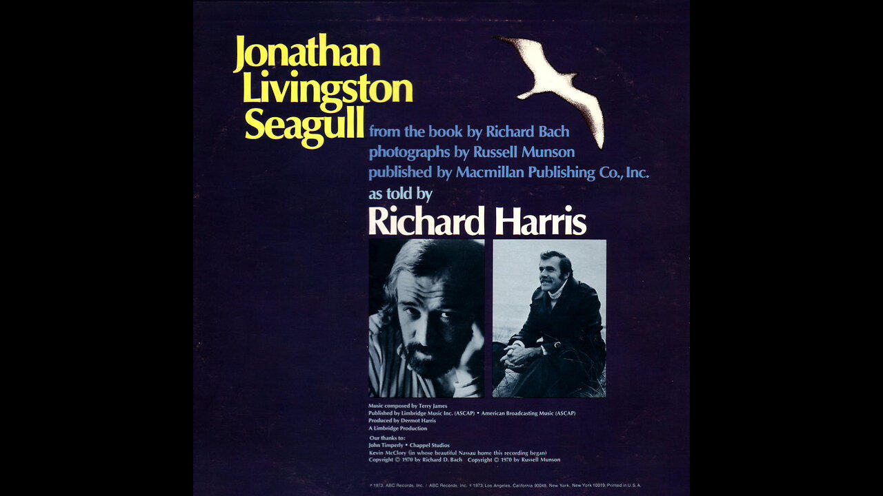 Jonathan Livingston seagull. Richard Bach. Classic Audio visual story.