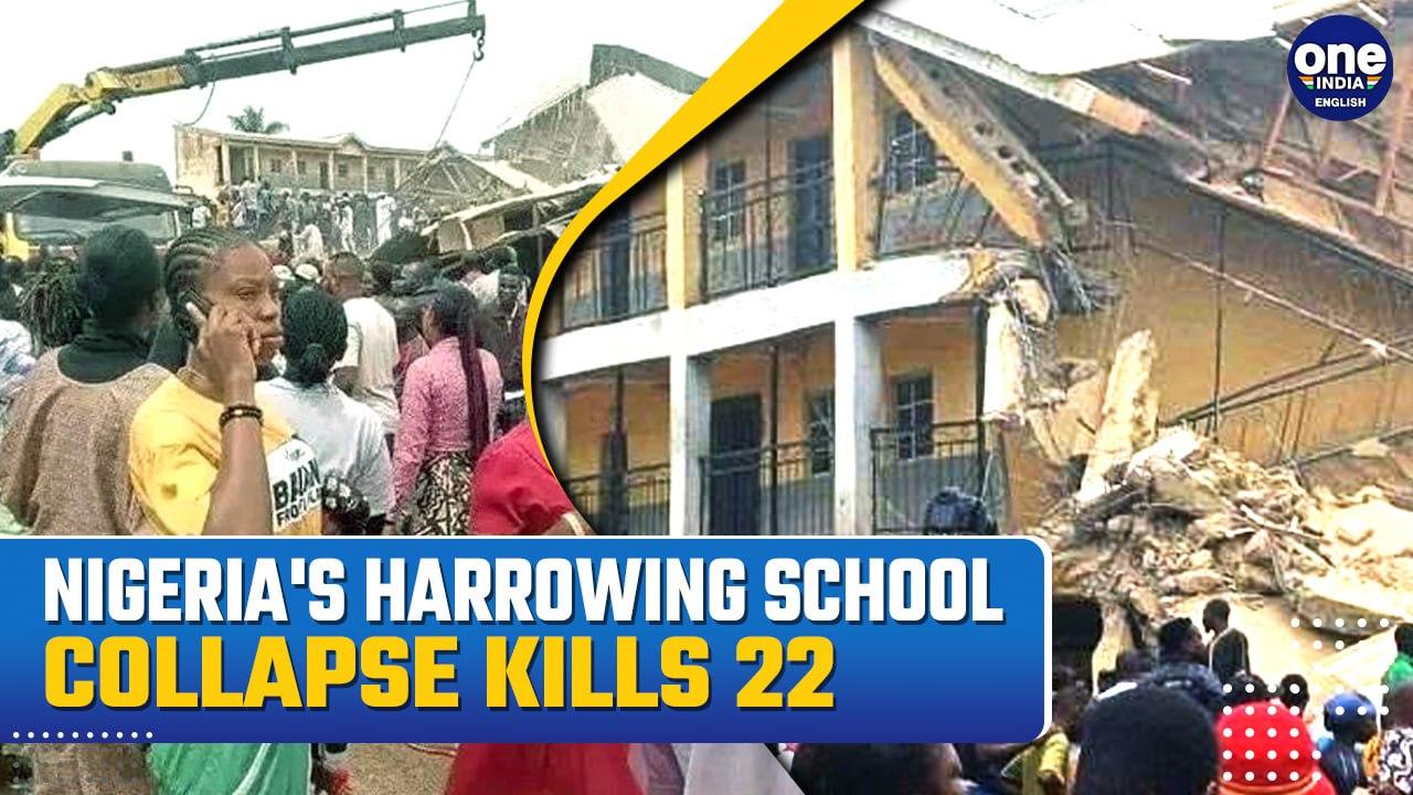 VIDEO: Tragic Nigeria School Collapse Kills 22 | Footage Shows Rubble And Searching Through Debris