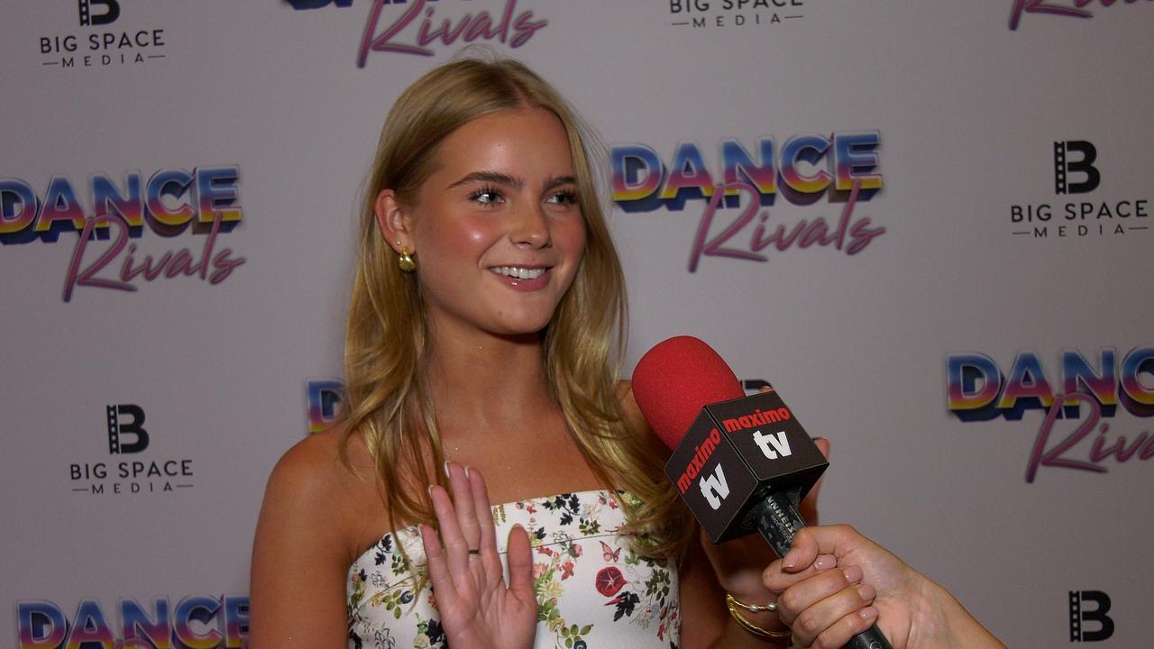 Felicity Schwab talks “Dance Rivals” at the movie's world premiere in Los Angeles
