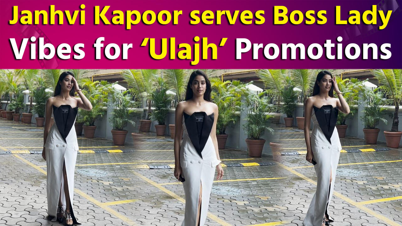 Janhvi Kapoor Flaunts her Curves in Monochrome Dress