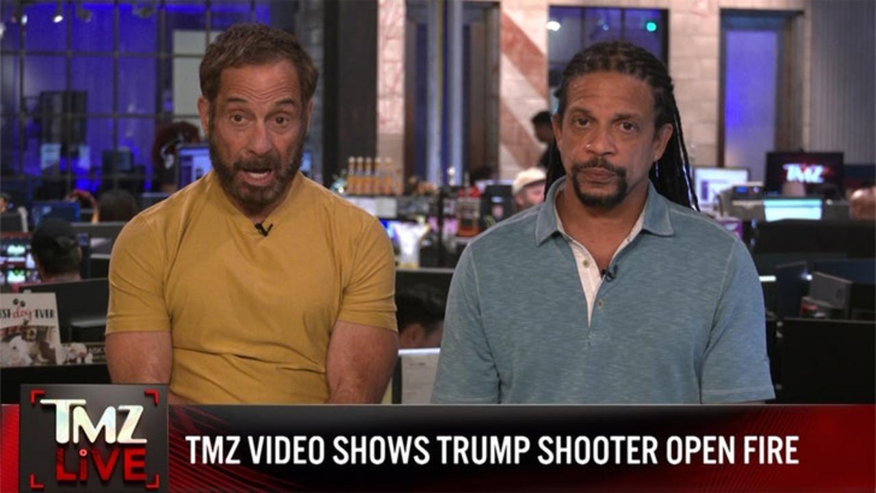 Trump Rally Shooter Seen Opening Fire & Getting Killed Seconds Later in New Video | TMZ Live
