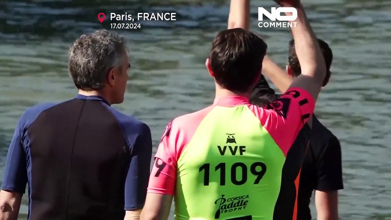 WATCH: Paris mayor Anne Hidalgo swims in Seine before Olympics