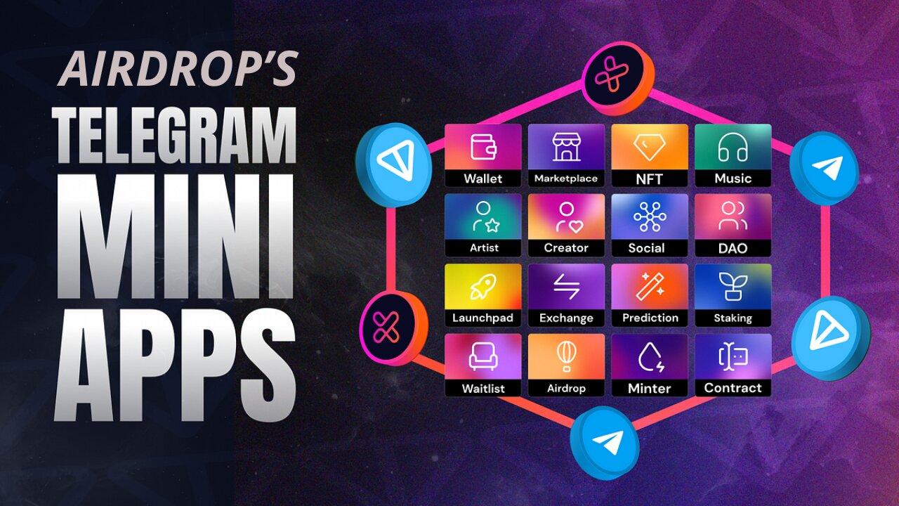 15 Airdrops Crypto Mini Apps Games Telegram $$$