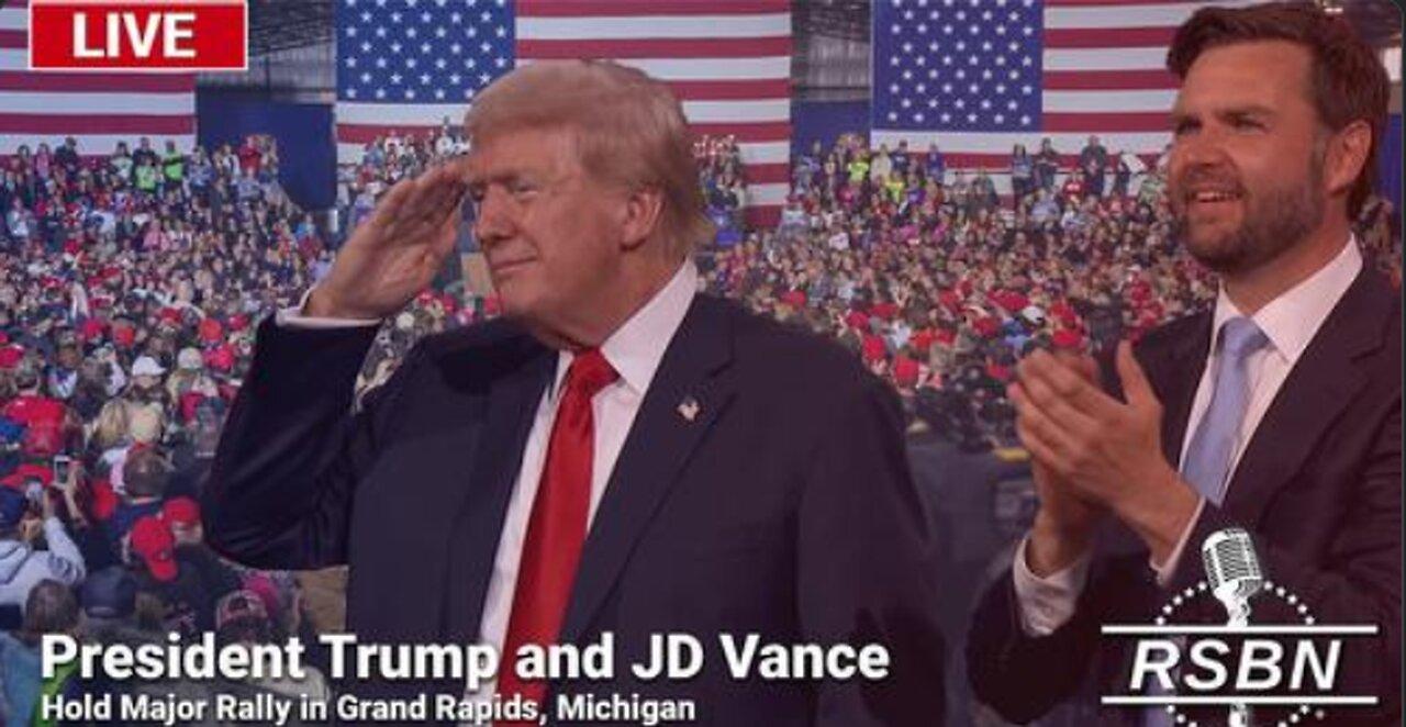 LIVE: President Trump and JD Vance Hold Major Rally in Grand Rapids, Michigan - 7/20/24