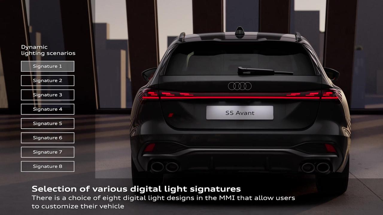 Audi S5 Avant - Digital OLED rear lights - Animation