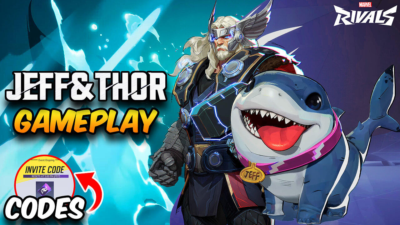 🔴 LIVE JEFF THE LAND SHARK & THOR SHOWCASE 🦈 CODE GIVEAWAYS EVERY HOUR 🎁 MARVEL RIVALS PARNTER