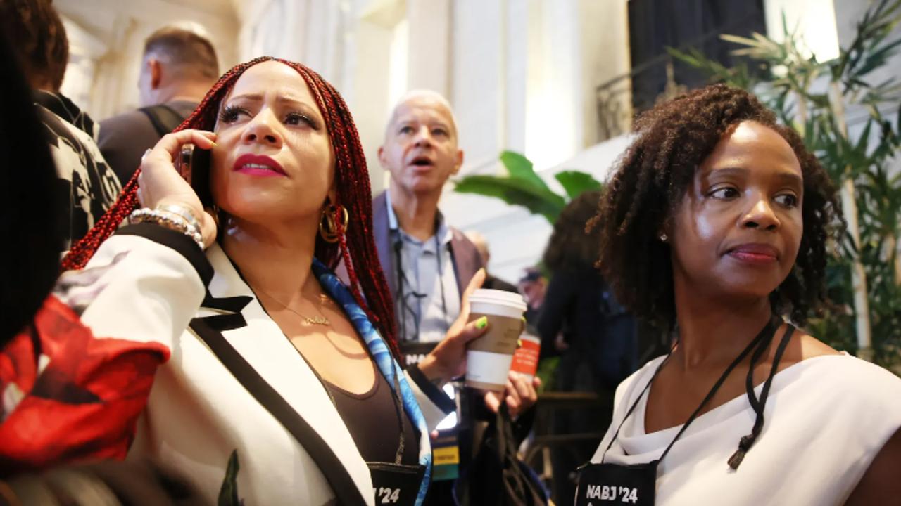 Donald Trump Questions Kamala Harris' Race at NABJ Convention | THR News Video