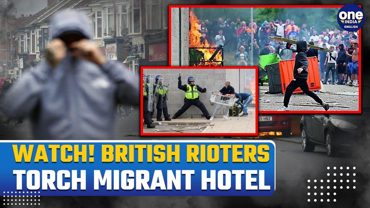 UK Riots' Dramatic Spread: Shocking Video Migrant Hotel Turned To Ashes By Far-Right Mob