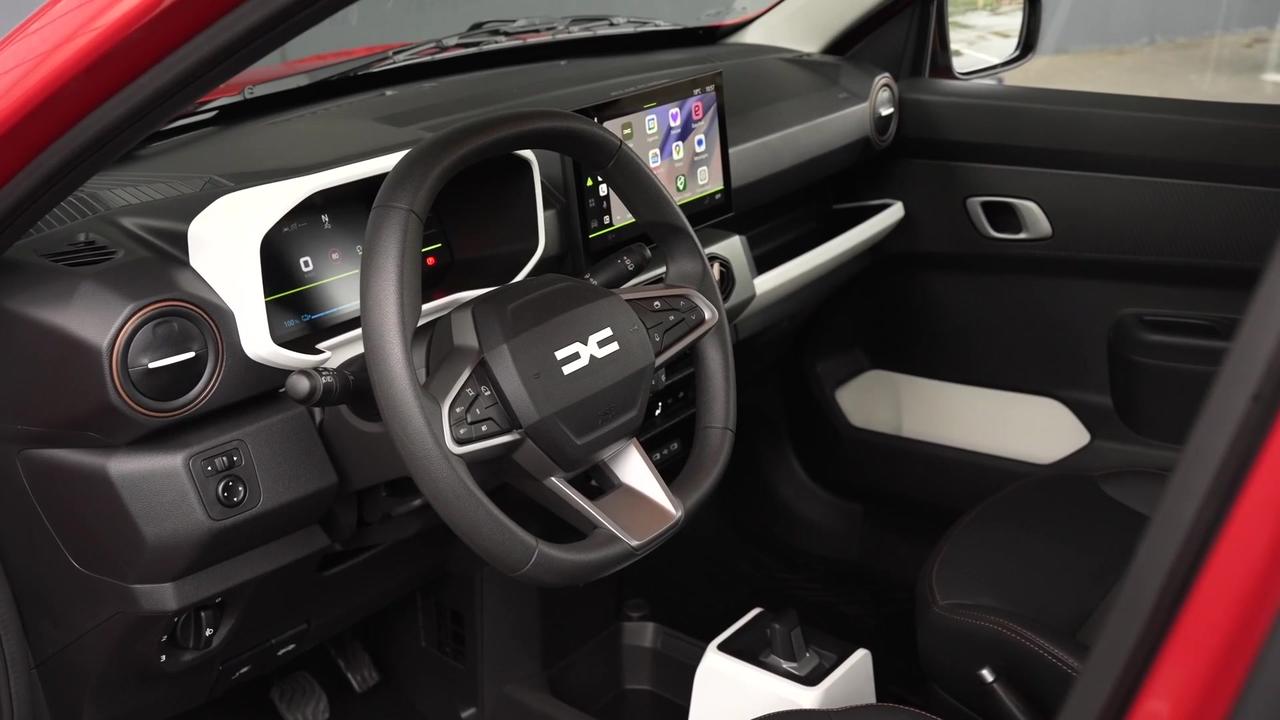 New Dacia Spring Interior Design in Brick Red