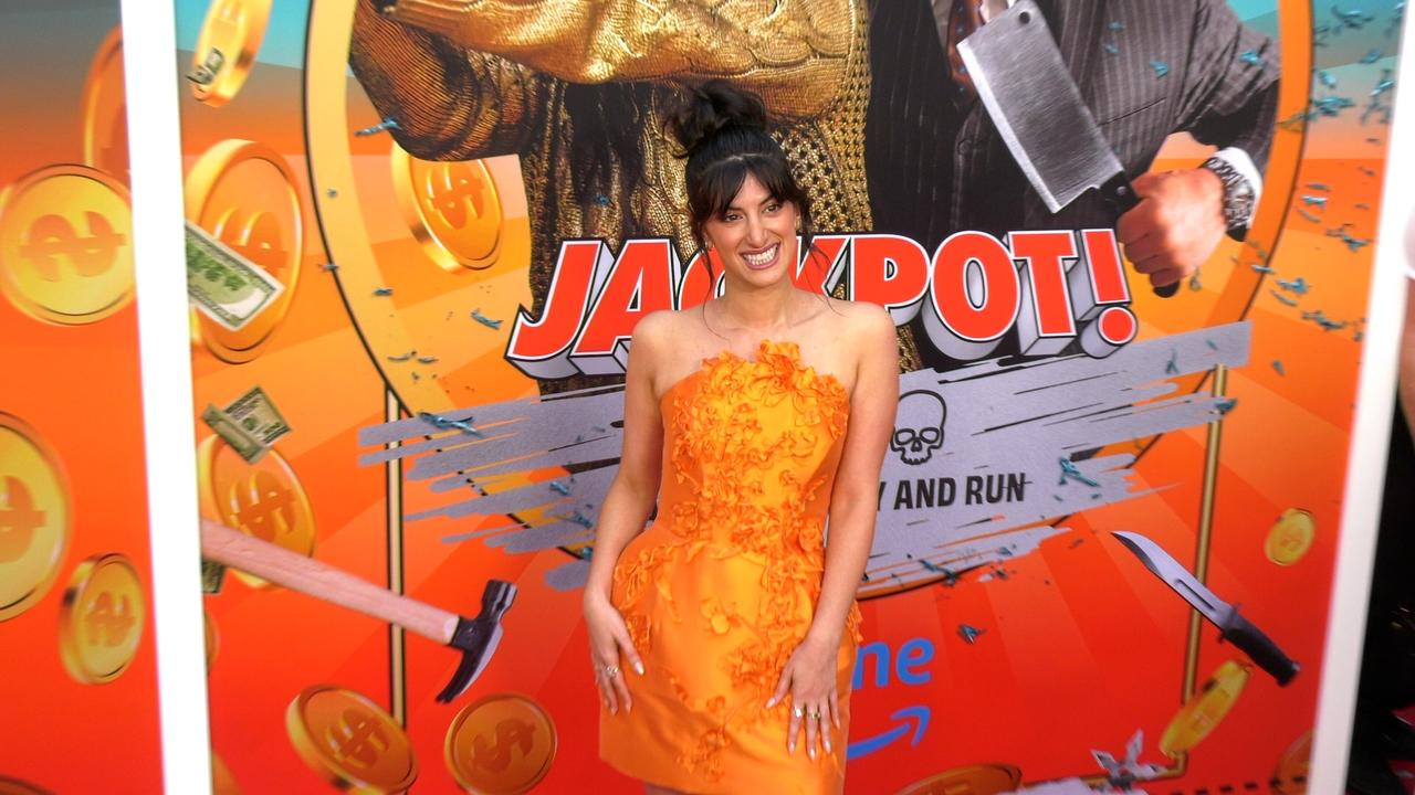 Ayden Mayeri attends the red carpet world premiere of Jackpot!