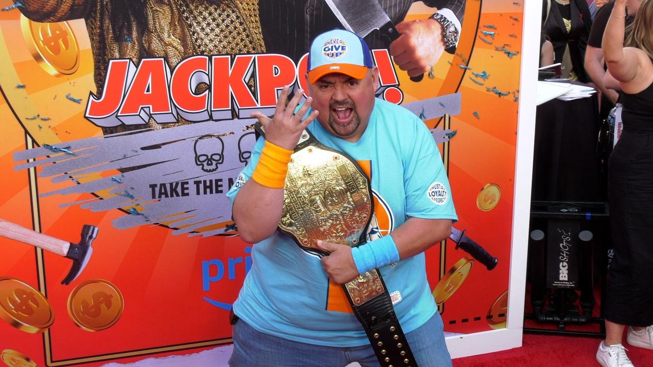 Gabriel Iglesias attends the red carpet world premiere of Jackpot!