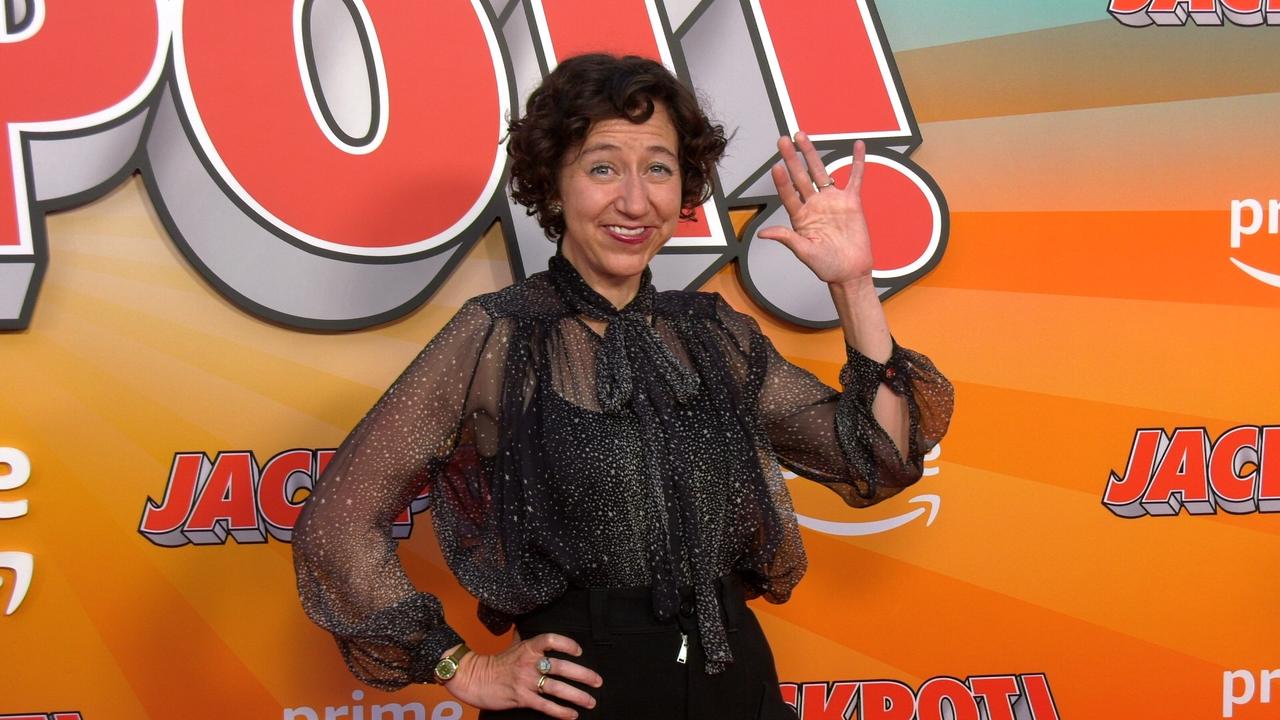 Kristen Schaal attends the red carpet world premiere of Jackpot!