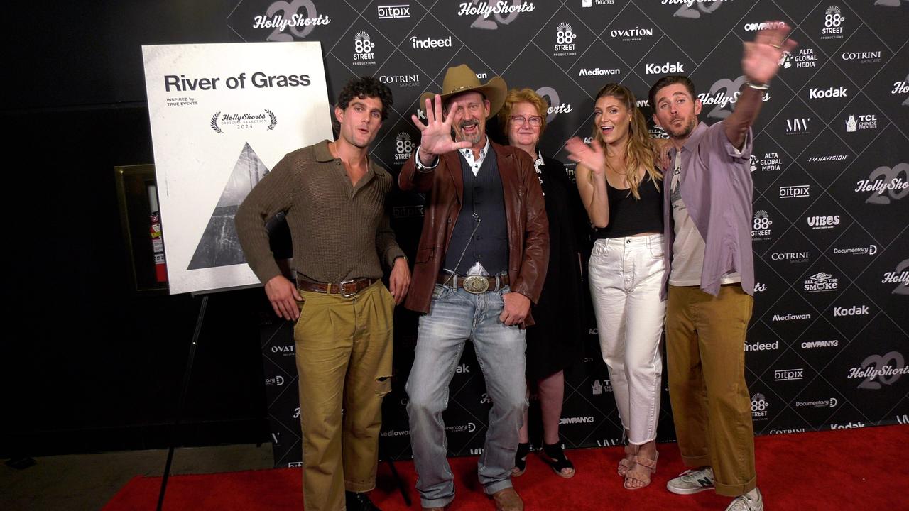 The cast of 'River of Grass' poses together at HollyShorts 2024