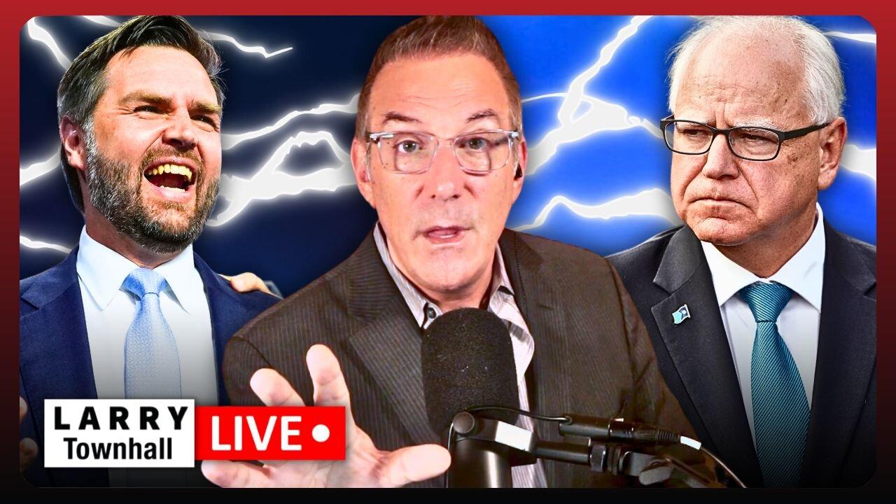 Lib Reporter Gets OWNED, JD Vance RIPS Tim Walz, Taliban THANKS KAMALA! | Larry Live!