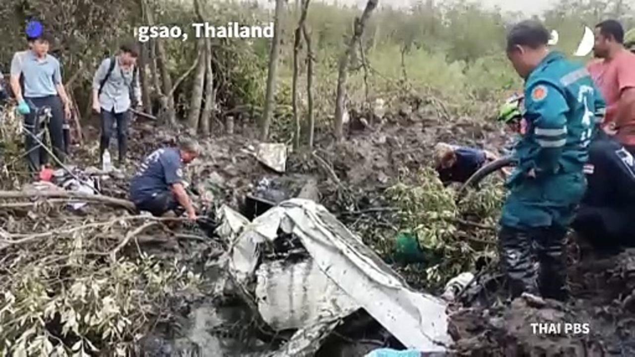 Nine feared dead after plane crash in Thai jungle