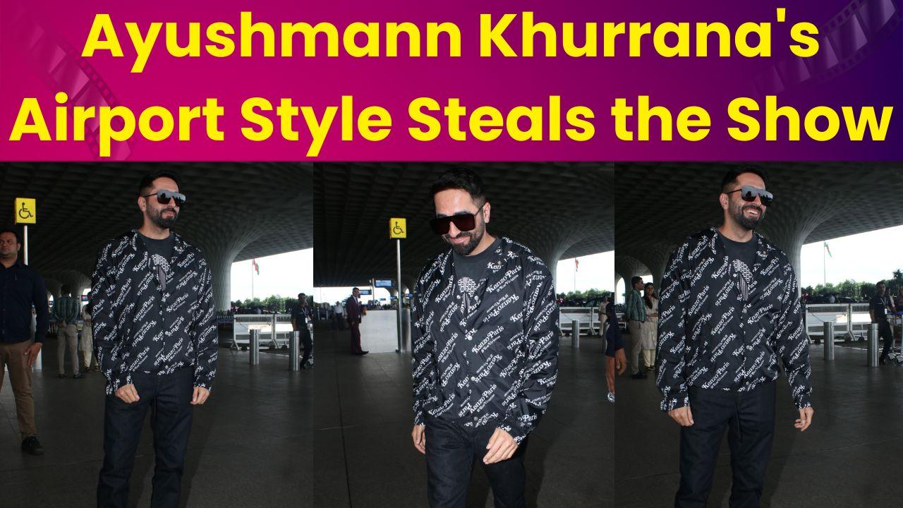 Ayushmann Khurrana Spotted at Airport, Looking Dapper in Black