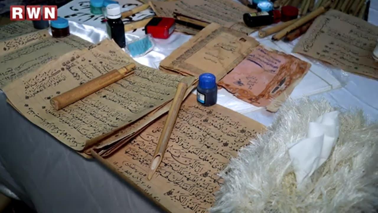 A Kurdish youth writes the entire Qur'an in his own handwriting