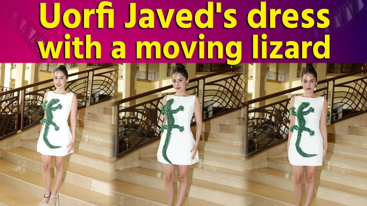 Uorfi Javed's dress with a moving lizard has left fans stunned