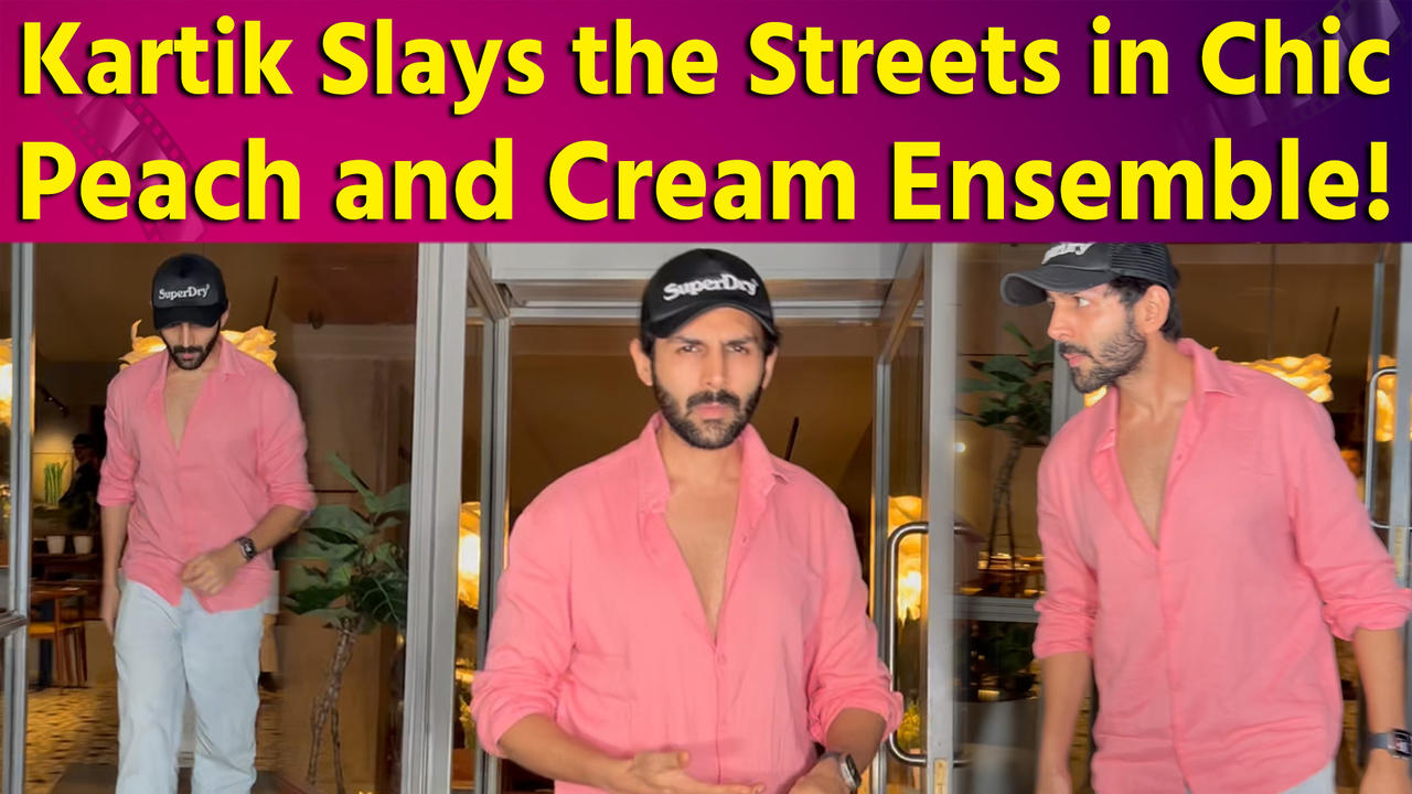 Peachy Keen! Kartik Aaryan Spotted Looking Dapper in Summer Vibes