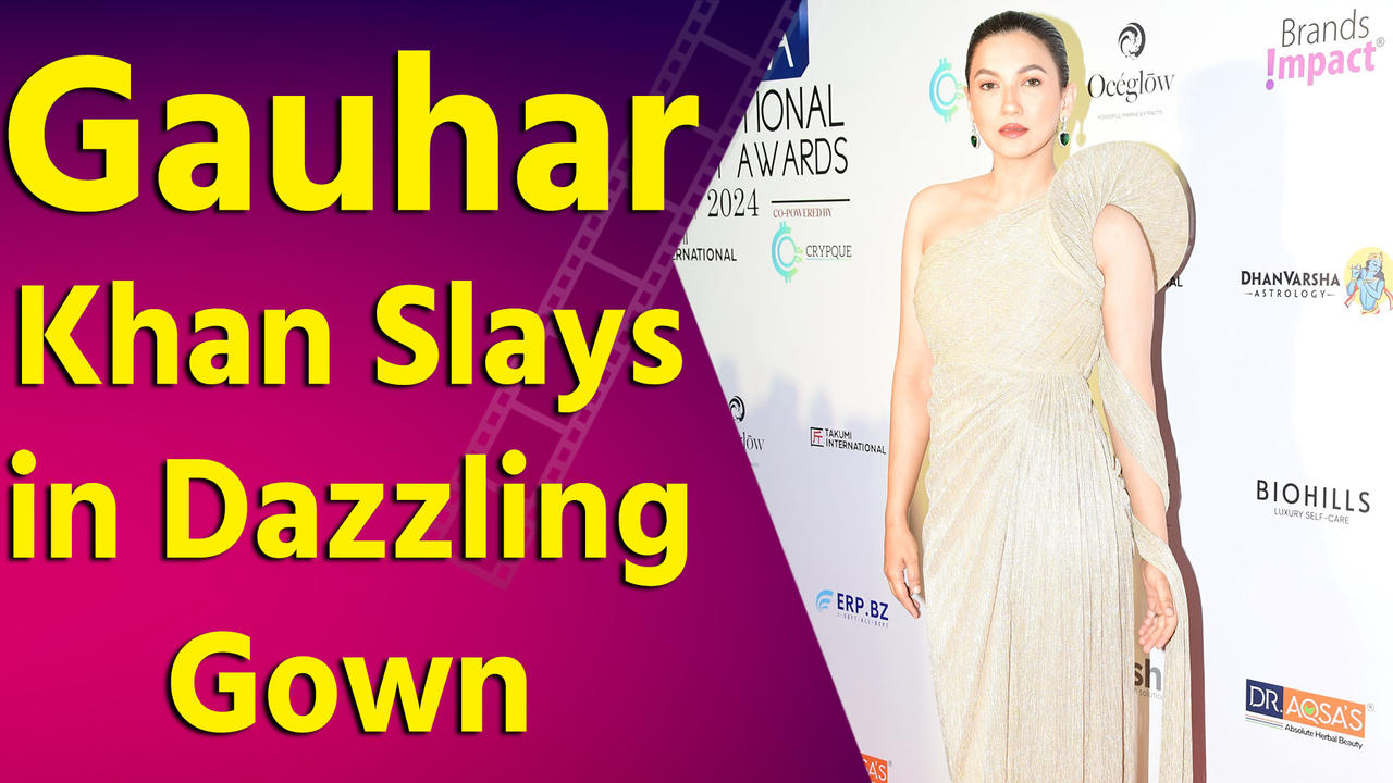 Gauahar Khan Shines Bright in Stunning Golden Gown