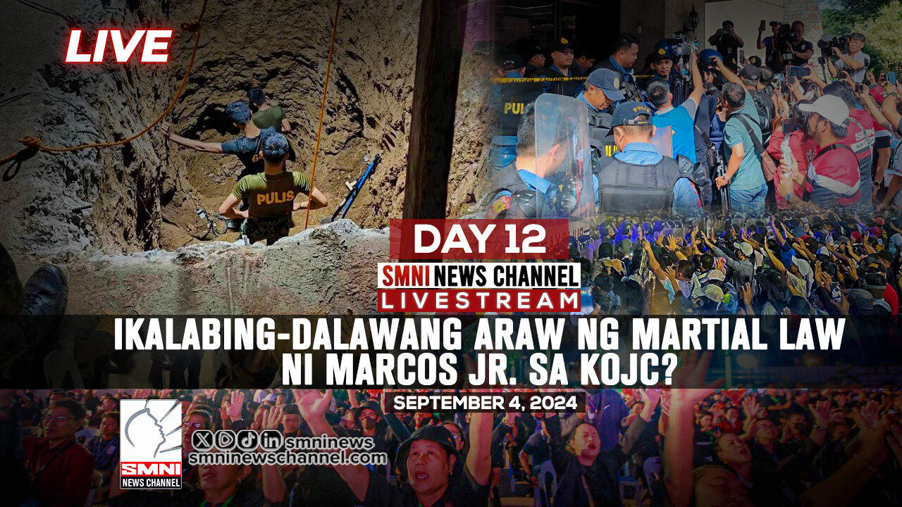 LIVE: Ika-12 na araw ng martial law ni Marcos Jr. sa KOJC? | September 4, 2024