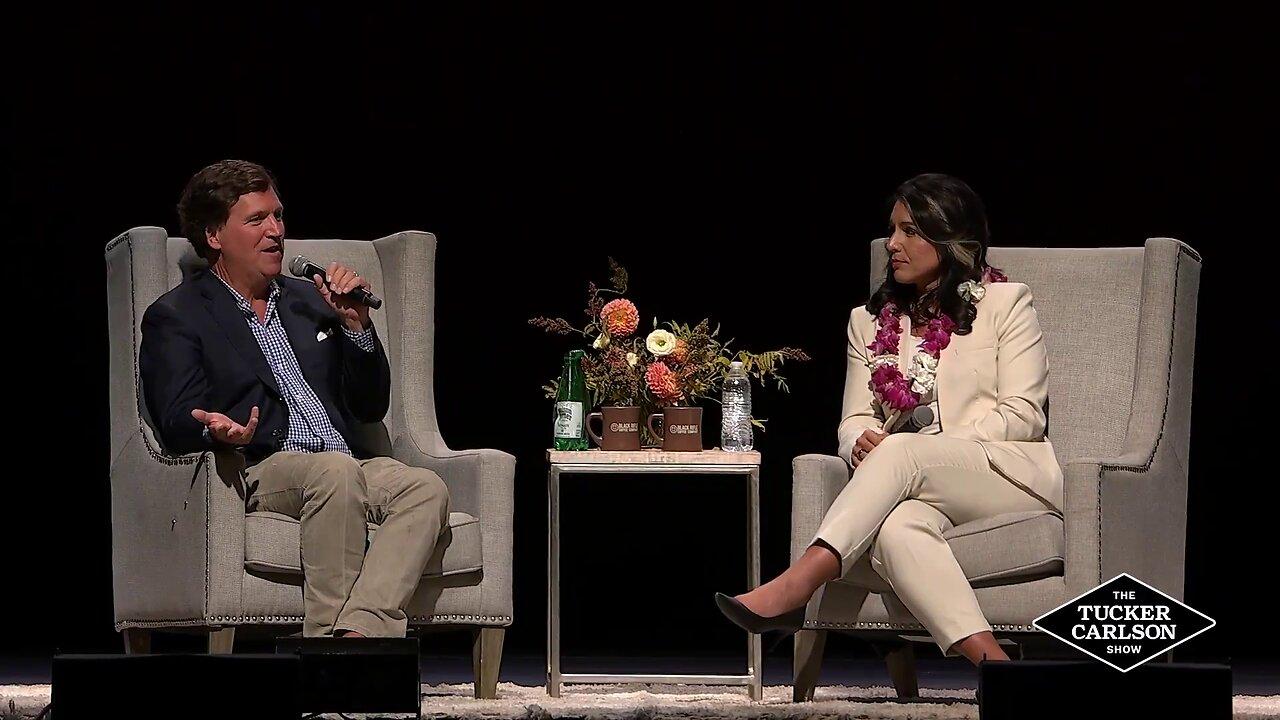 Tucker Carlson Live Tour in Colorado Springs, CO with Tulsi Gabbard, once the vice chair of the DNC. Now she’s on Joe Biden’