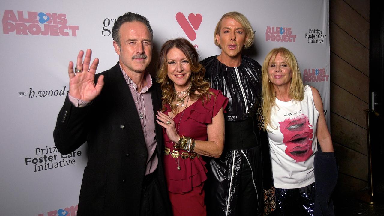 David Arquette, Joely Fisher, Derek Warburton, Rosanna Arquette attend the Alexis Project fundraiser red carpet event