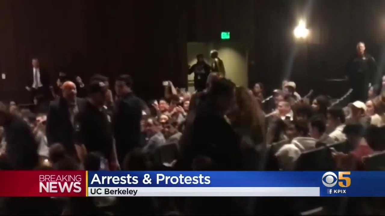 clowns arrested at Ann Coulter Berkeley speech