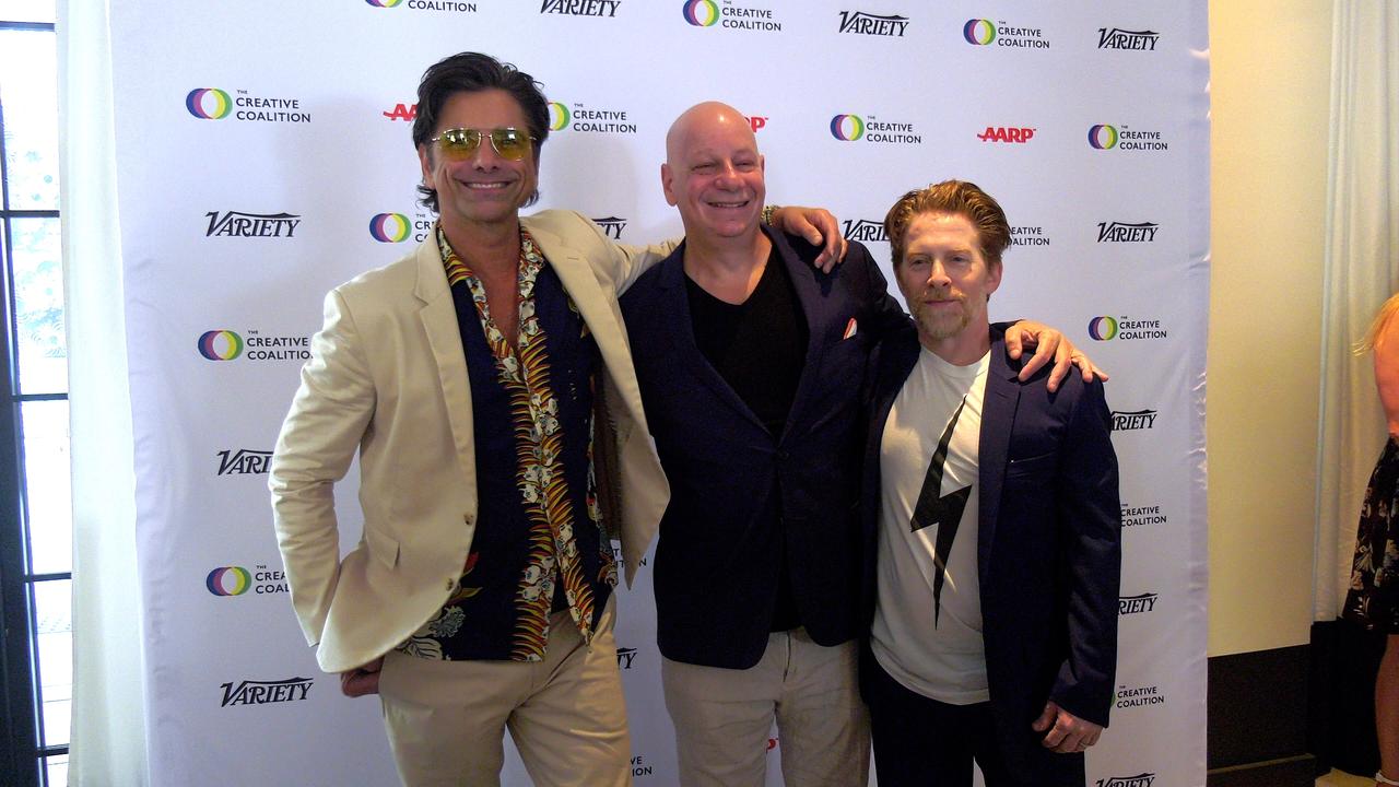 John Stamos, Jeffrey Ross, Seth Green 2024 Creative Coalition’s Humanitarian Awards Benefit Luncheon Gala Red Carpet