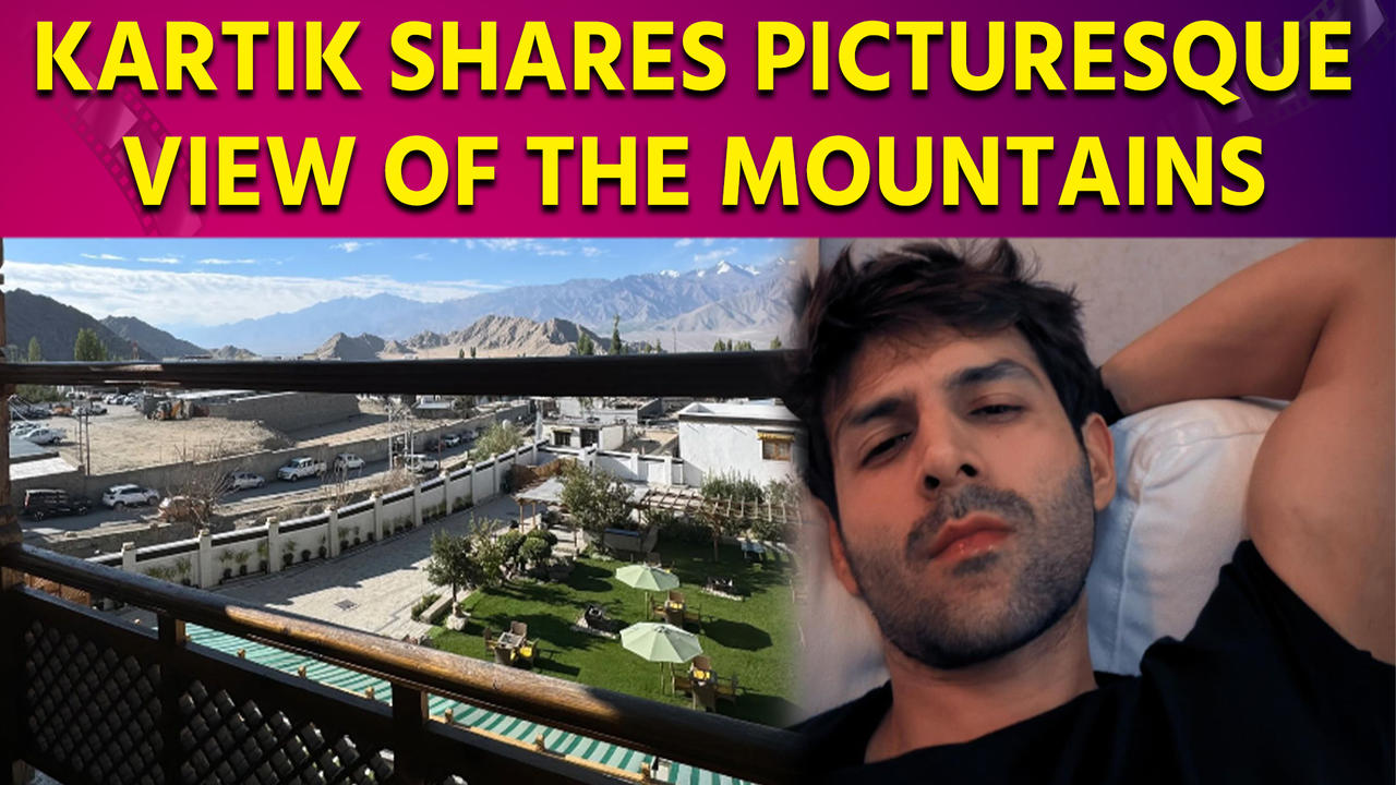 Kartik shares picturesque view of the mountains from his hotel room