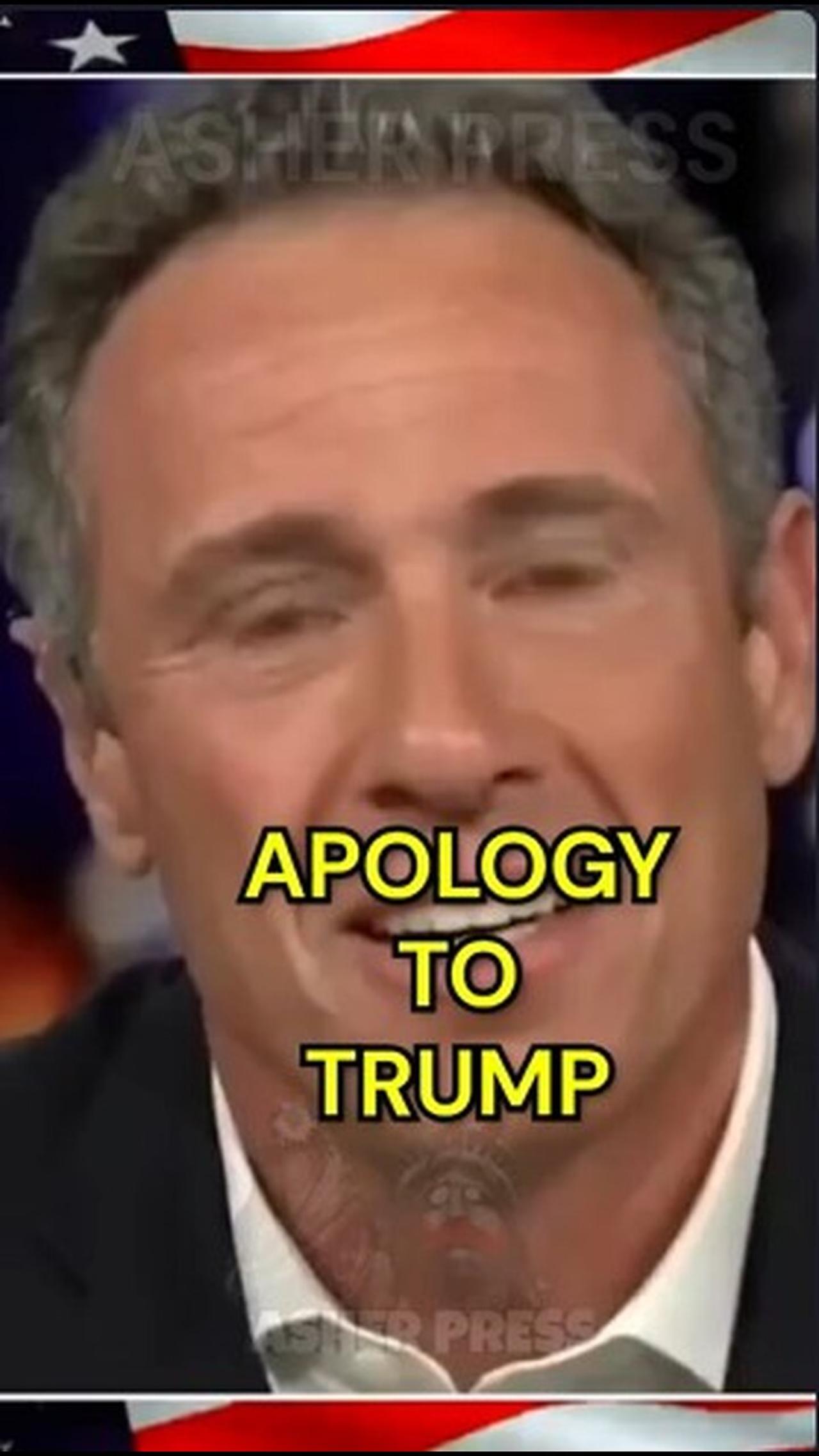 Chris Cuomo delivers a heartfelt apology to President Trump.