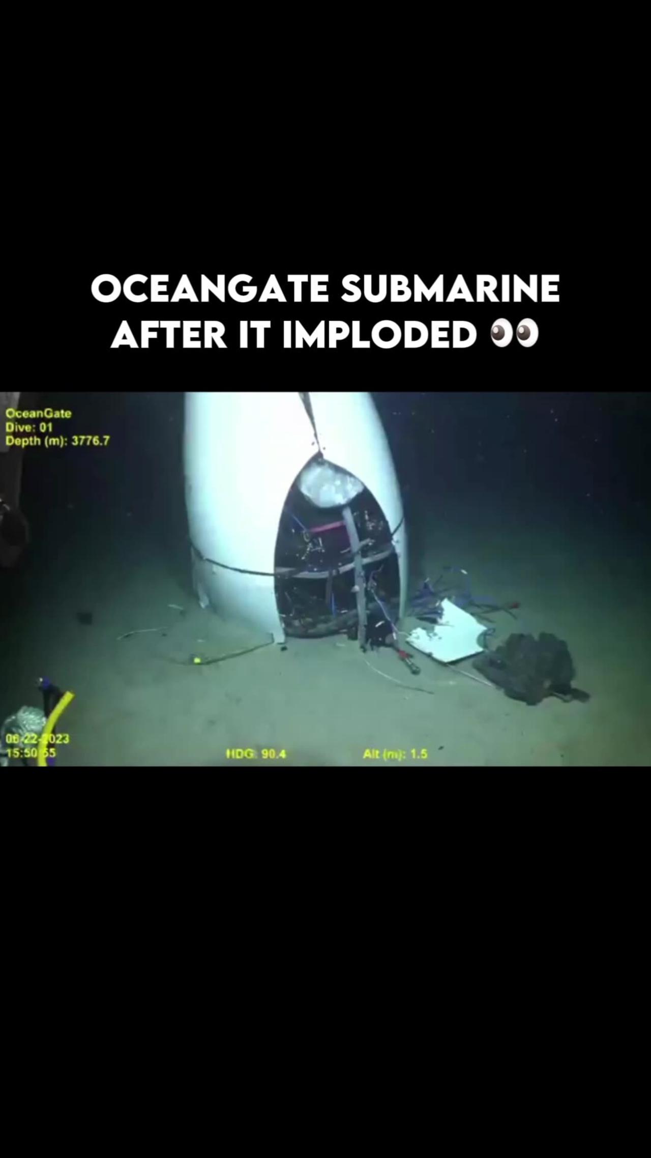 OceanGate submarine after it imploded VIDEO RELEASED 👀