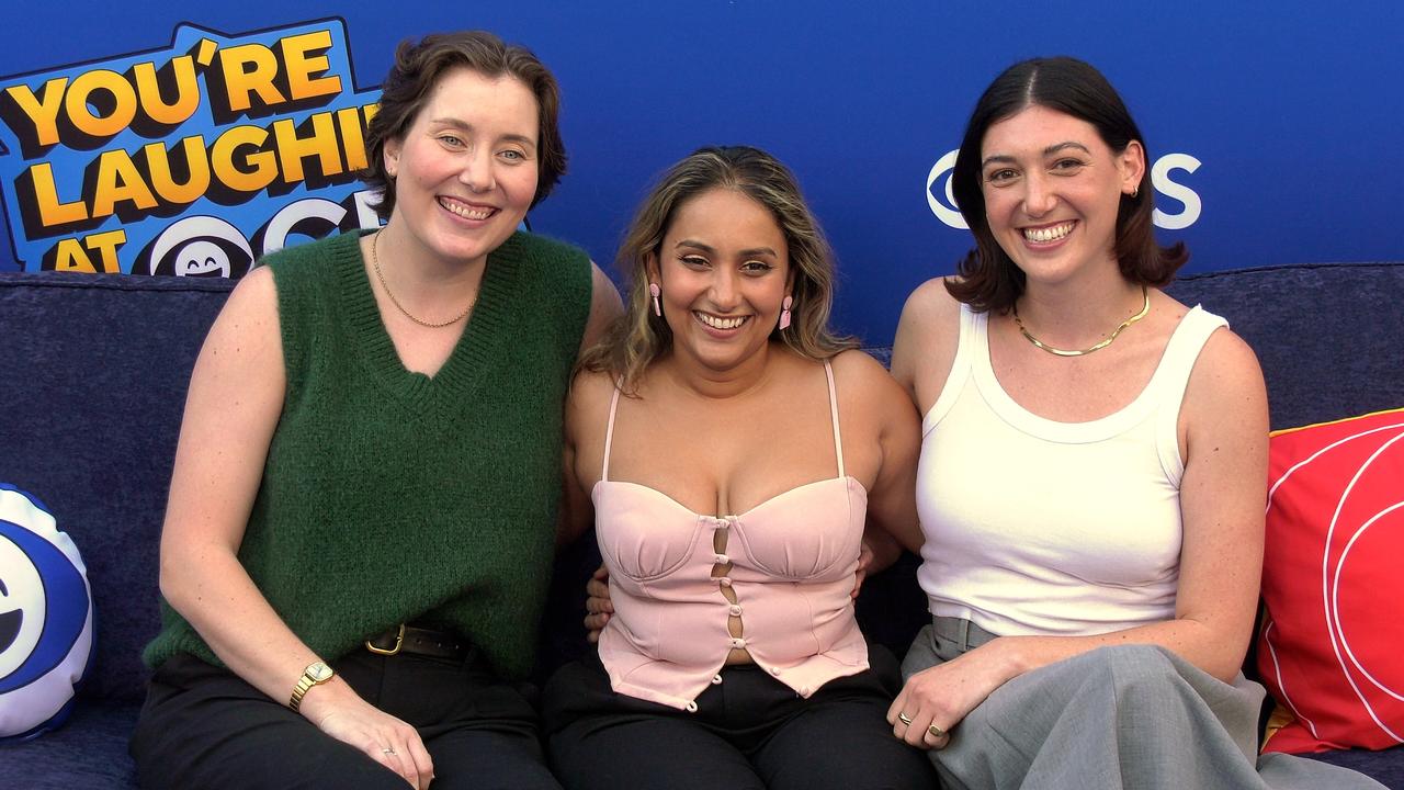 Shannon Sheridan, Anisha Jagannathan, Lucy Grebin 'You're Laughing at CBS: A Night of Sit-DOWN Comedy' Event Blue Carpet