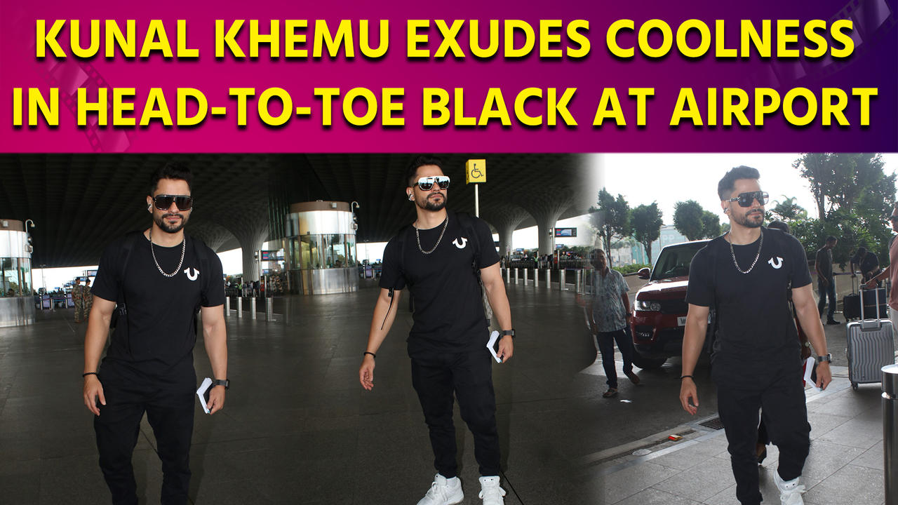 Kunal Khemu Rocks Airport Fashion in Edgy All-Black Ensemble