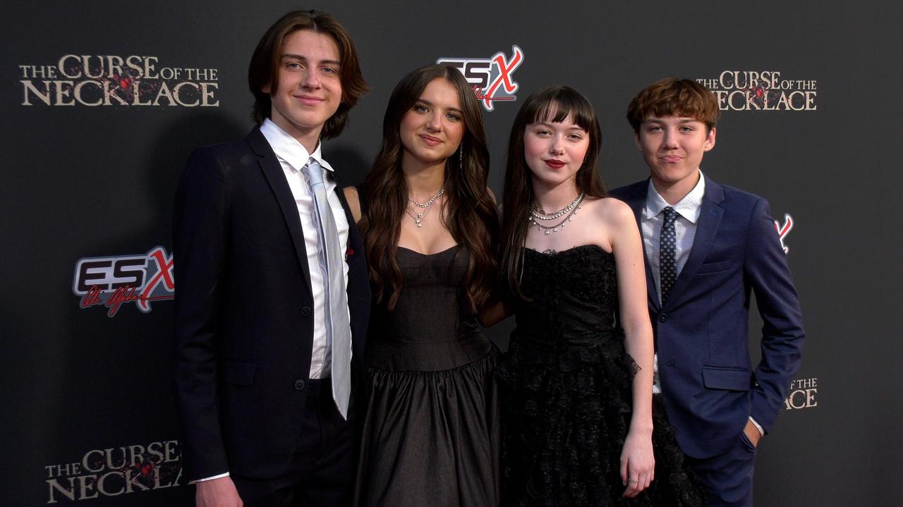 Jack McGraw, Madeleine McGraw, Violet McGraw, Aidan McGraw 'The Curse of the Necklace' Premiere Red Carpet