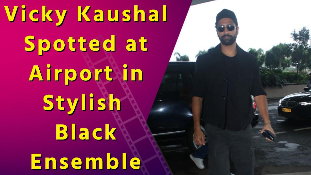 Vicky Kaushal Spotted at Airport in Stylish Black Ensemble