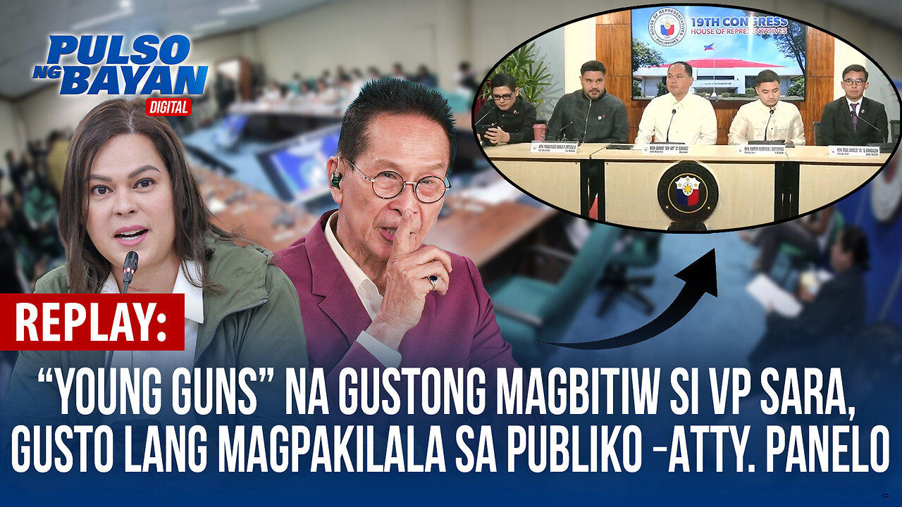 REPLAY | ‘Young guns’ na gustong magbitiw si VP Sara, gustong magpakilala sa publiko ─ Atty. Panelo