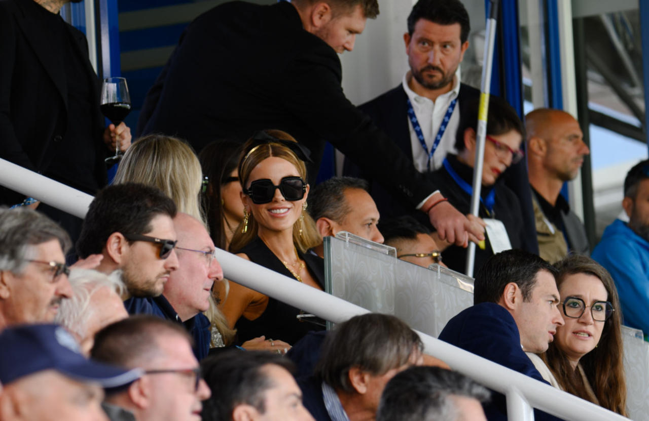 Kate Beckinsale is a special guest at Como 1907 soccer match