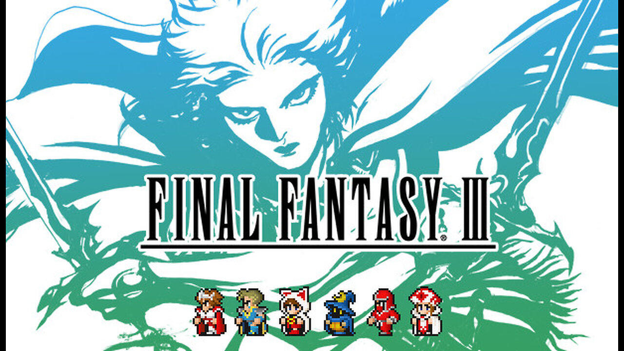 jugando a final fantasy III pixel remaster juego completo