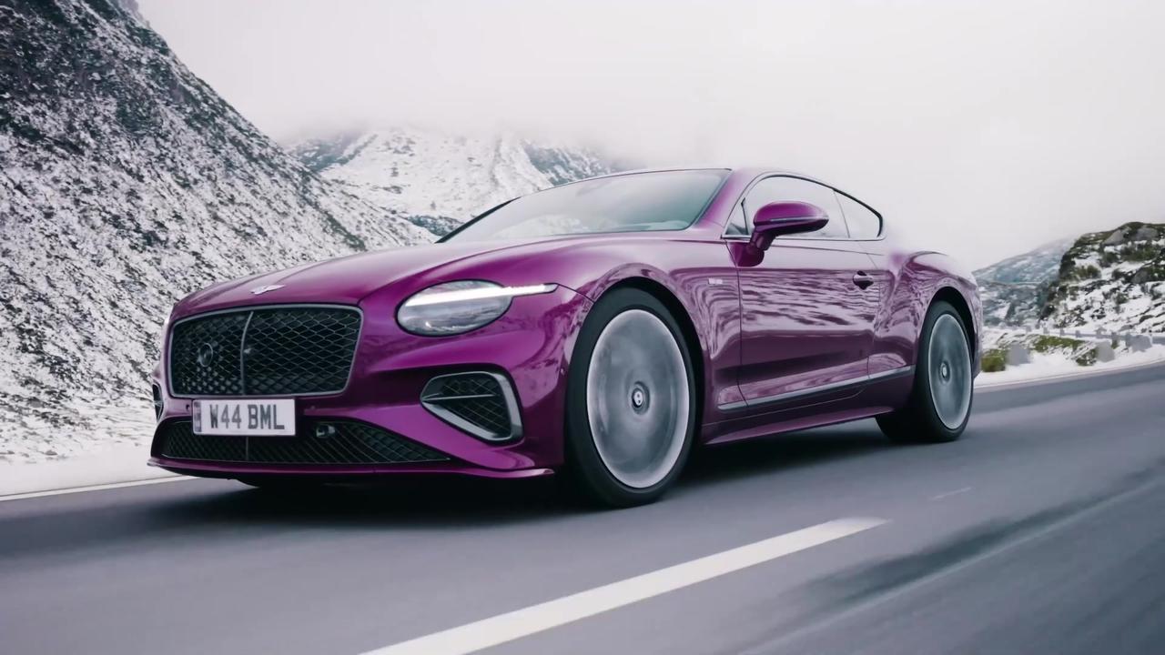 The new Bentley Continental GT in Magenta Driving Video