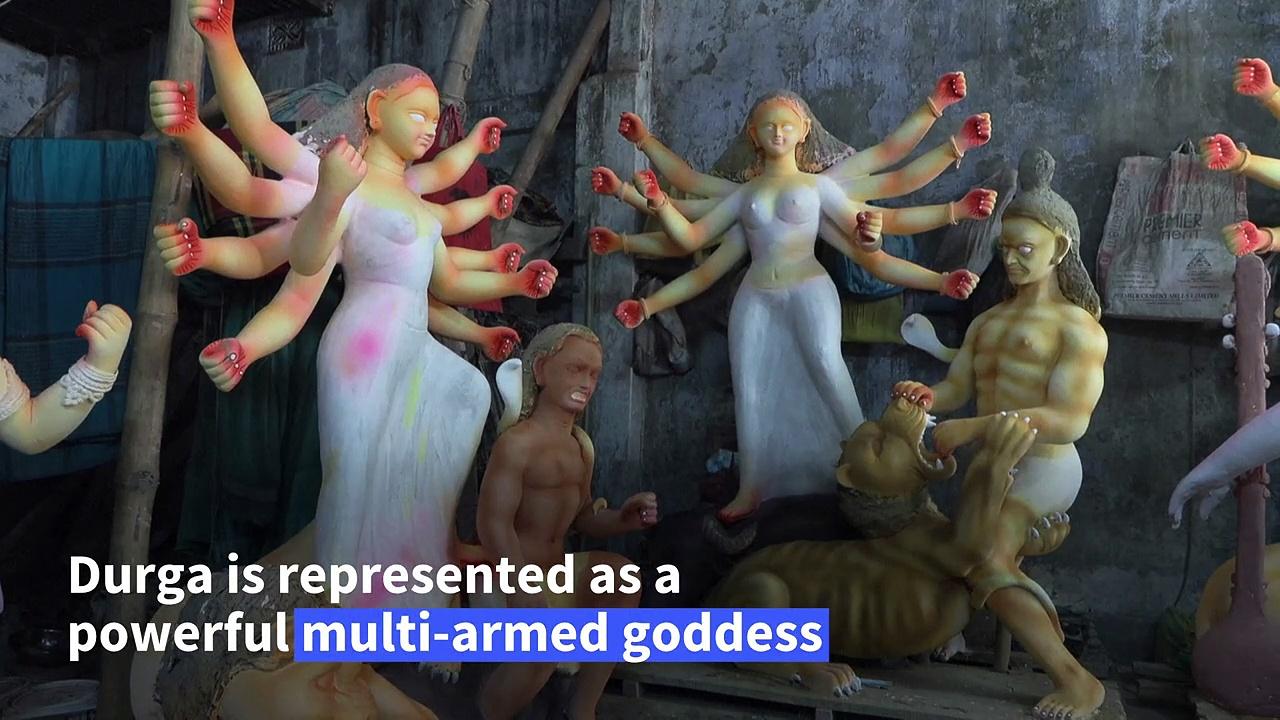 The making of an idol in Bangladesh ahead of Durga Puja