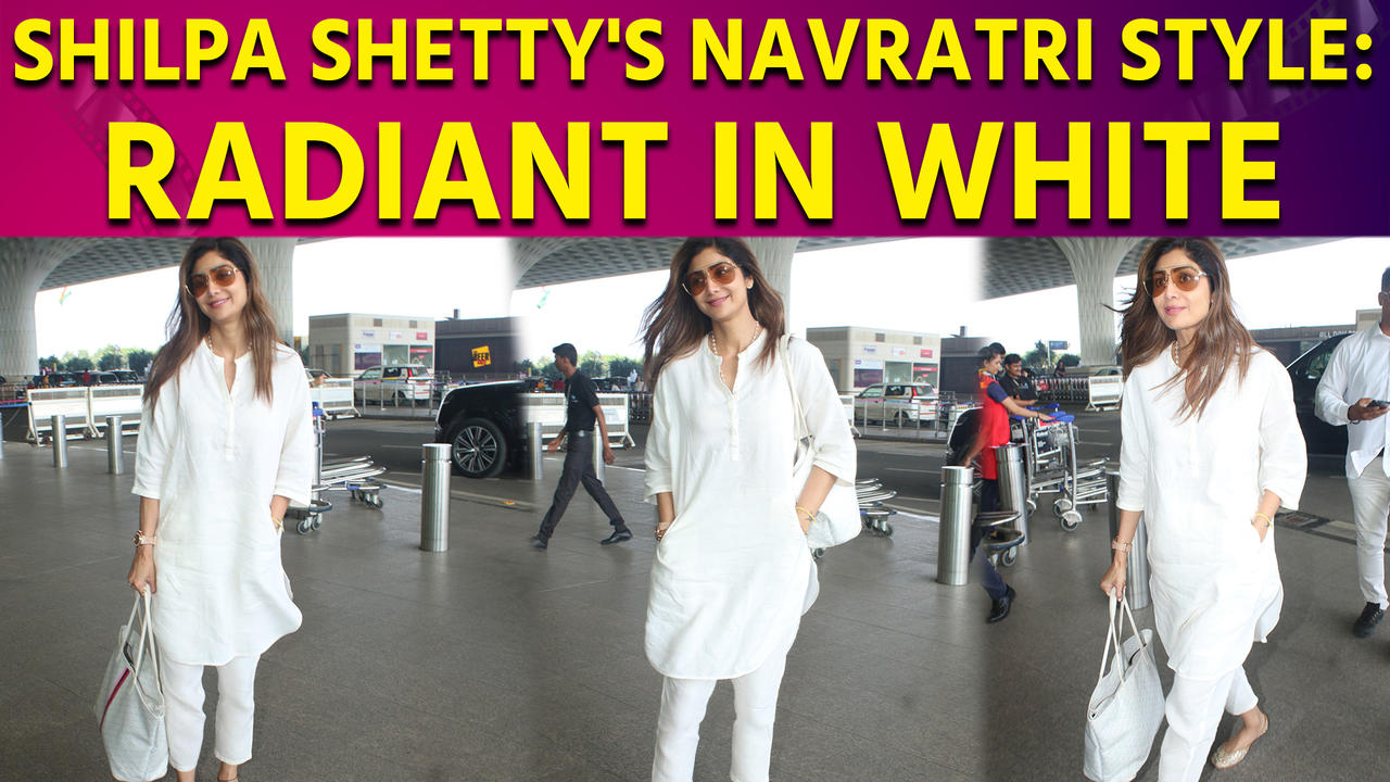 Shilpa Shetty Embraces Navratri Tradition in Stunning White