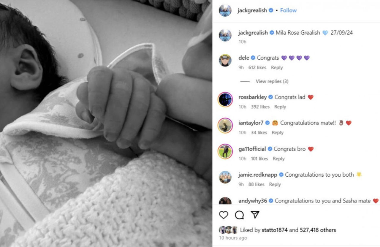 Jack Grealish is a dad