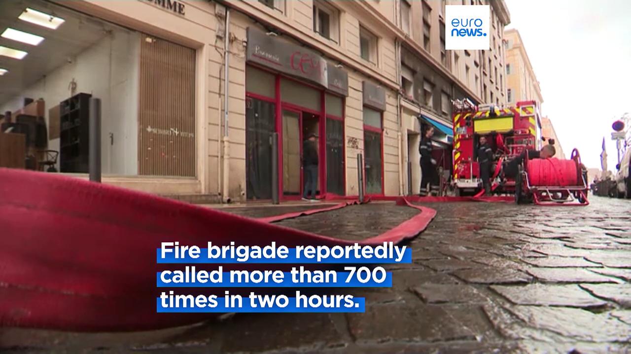 Marseille motorists trapped in floodwaters as storms inundate city