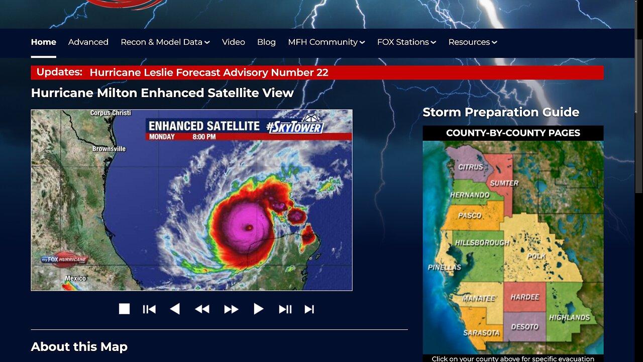 Hurricane Milton Live Tracker (Category 5)