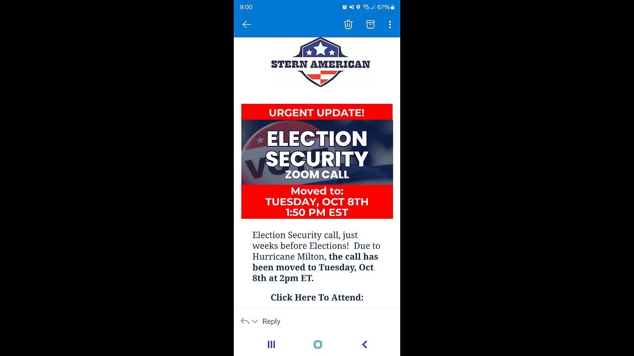 Election Security Call 10/08/24