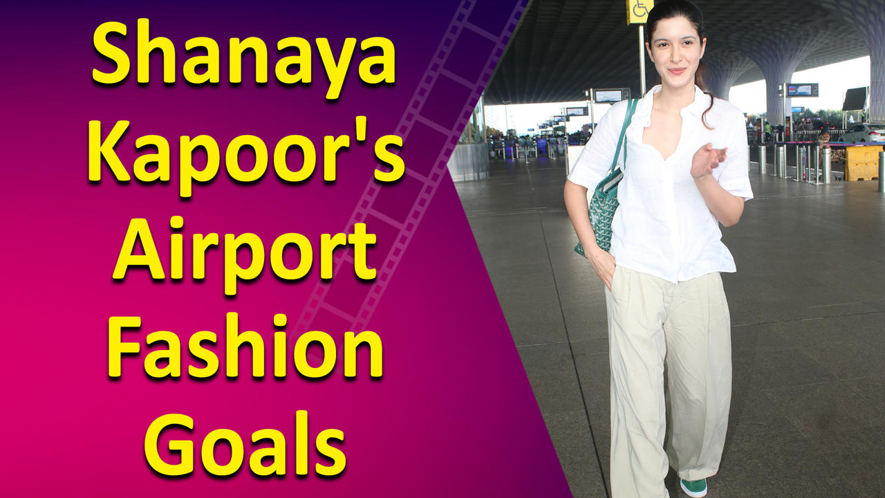 Shanaya Kapoor Rocks Chic Airport Look